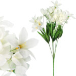 BUKIET JAŚMINU Z DODATKAMI sztuczne kwiaty do wazonu KOMPOZYCJA biała 40 cm