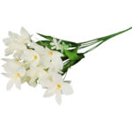 BUKIET JAŚMINU Z DODATKAMI sztuczne kwiaty do wazonu KOMPOZYCJA biała 40 cm - obrazek 3