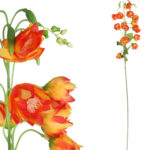 DZWONKI KWIAT SZTUCZNY do wazonu pomarańczowy 85 cm