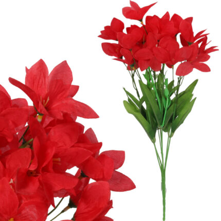 BUKIET JAŚMINU Z DODATKAMI sztuczne kwiaty do wazonu KOMPOZYCJA czerwony 40 cm