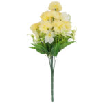BUKIET GOŹDZIKÓW Z DODATKAMI sztuczne kwiaty do wazonu KOMPOZYCJA żółta 40 cm - obrazek 2