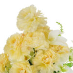 BUKIET GOŹDZIKÓW Z DODATKAMI sztuczne kwiaty do wazonu KOMPOZYCJA żółta 40 cm - obrazek 3