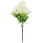 BUKIET GOŹDZIKÓW Z DODATKAMI sztuczne kwiaty do wazonu KOMPOZYCJA biała 40 cm - obrazek 2