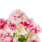 BUKIET GOŹDZIKÓW Z DODATKAMI sztuczne kwiaty do wazonu KOMPOZYCJA różowa 40 cm - obrazek 3