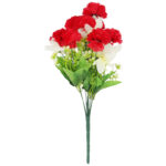 BUKIET GOŹDZIKÓW Z DODATKAMI sztuczne kwiaty do wazonu KOMPOZYCJA czerwona 40 cm - obrazek 2