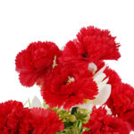 BUKIET GOŹDZIKÓW Z DODATKAMI sztuczne kwiaty do wazonu KOMPOZYCJA czerwona 40 cm - obrazek 3