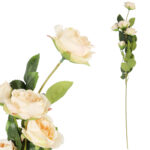 Gałązka 5 róż- kremowa KWIATY do wazonu 76 cm