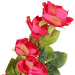 Gałązka 5 róż- różowa KWIATY do wazonu 76 cm - obrazek 3