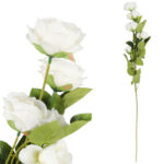 Gałązka 5 róż- biała KWIATY do wazonu 76 cm