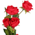 Gałązka 5 róż- czerwona KWIATY do wazonu 76 cm - obrazek 3