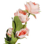 Gałązka 5 róż- łososiowa KWIATY do wazonu 76 cm - obrazek 3