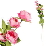 Gałązka 5 róż- jasno-różowa KWIATY do wazonu 76 cm
