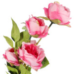 Gałązka 5 róż- jasno-różowa KWIATY do wazonu 76 cm - obrazek 3