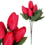 BUKIET 7 TULIPANÓW różowy 34 cm