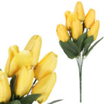 BUKIET 7 TULIPANÓW żółty 34 cm