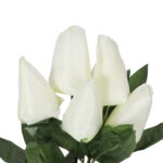 BUKIET 7 TULIPANÓW biały 34 cm - obrazek 3