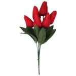 BUKIET 7 TULIPANÓW ciemno-różowy 34 cm - obrazek 2