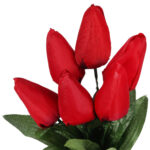 BUKIET 7 TULIPANÓW ciemno-różowy 34 cm - obrazek 3