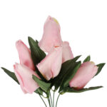 BUKIET 7 TULIPANÓW jasno-różowy 34 cm - obrazek 3