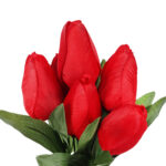 BUKIET 7 TULIPANÓW czerwony 34 cm - obrazek 3