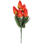 BUKIET 7 TULIPANÓW pomarańczowy 34 cm - obrazek 2