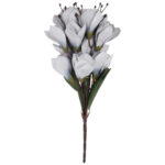 BUKIET MAGNOLII sztuczne kwiaty do wazonu KOMPOZYCJA szara 37 cm - obrazek 2