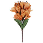 BUKIET MAGNOLII sztuczne kwiaty do wazonu KOMPOZYCJA brązowa 37 cm - obrazek 2