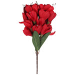 BUKIET MAGNOLII sztuczne kwiaty do wazonu KOMPOZYCJA czerwony 37 cm - obrazek 2