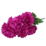 Sztuczny Bukiet Fioletowych Chryzantem 58 cm - Idealny na Wszystkich Świętych - obrazek 2