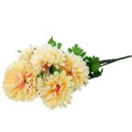 Bukiet 7 chryzantem 58 cm w kolorze kremowym - obrazek 2
