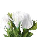 BUKIET Z 6 BIAŁYCH EUSTOM WYSOKOŚCI 36 CM - DEKORACJA DO ZABUDOWY - obrazek 2