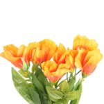 Eustoma Sztuczna w Bukiecie 6 Gałązek, Kolor Żółty, 36 cm - obrazek 2