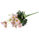 BUKIET JASNO-RÓŻOWYCH MARGARETEK - 5 GAŁĄZEK - SZTUCZNE KWIATY O WYSOKOŚCI 32 CM - obrazek 2