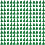 KURTYNA DEKORACYJNA LAMETA 100 CM x 200 CM zielone choinki - obrazek 2